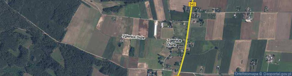 Zdjęcie satelitarne Zglenice Duże ul.